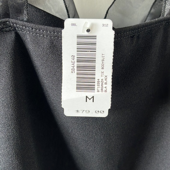 Black Bodysuit with Sweetheart Neckline - Picture 6 of 6